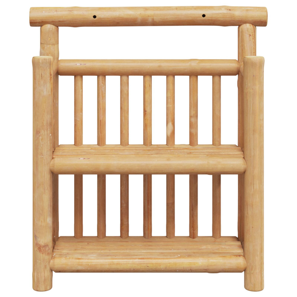 Produktbild för Vägg hylla med hylla Naturfärg 40 x 13 x 44 cm Bambu
