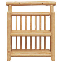 Produktbild för Vägg hylla med hylla Naturfärg 40 x 13 x 44 cm Bambu