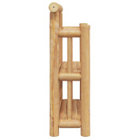 Produktbild för Vägg hylla med hylla Naturfärg 40 x 13 x 44 cm Bambu