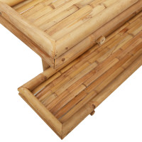 Produktbild för Vägg hylla med hylla Väggmonterad Brun 39 x 26 x 60 cm Bambu
