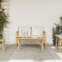 Produktbild för Kaffeebord Brun 90 x 50 x 43 cm Bambu