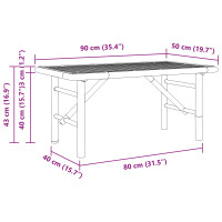 Produktbild för Kaffeebord Brun 90 x 50 x 43 cm Bambu