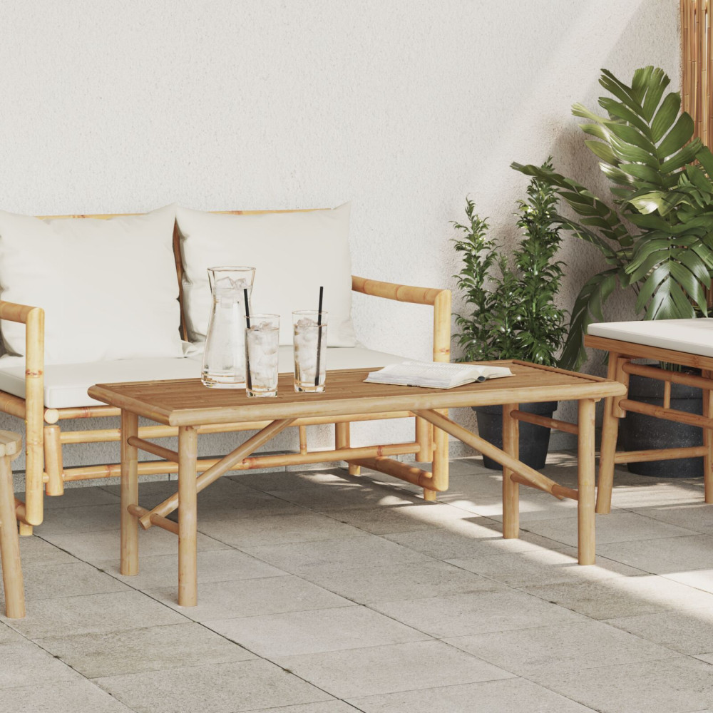 Produktbild för Kaffeebord Brun 110 x 50 x 43 cm Bambu