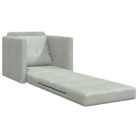 Produktbild för Soffsäng Ljusgrå 74 x 77 x 81 cm Sammet