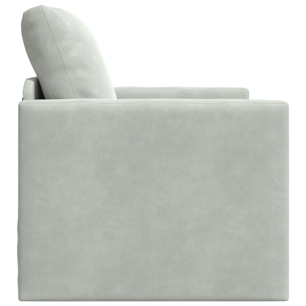 Produktbild för Soffsäng Ljusgrå 74 x 77 x 81 cm Sammet