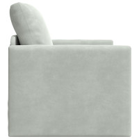 Produktbild för Soffsäng Ljusgrå 74 x 77 x 81 cm Sammet