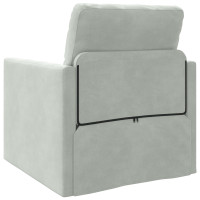 Produktbild för Soffsäng Ljusgrå 74 x 77 x 81 cm Sammet
