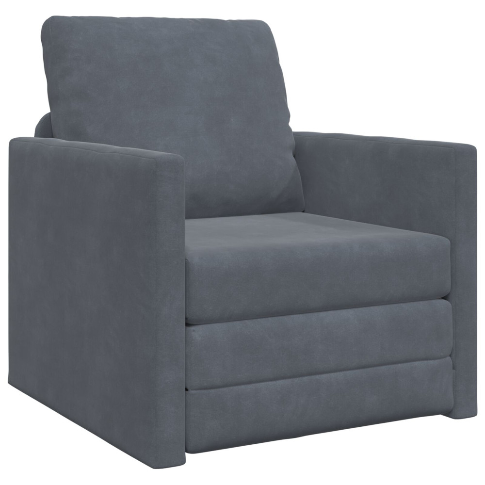 Produktbild för Soffsäng Mörkgrå 74 x 77 x 81 cm Sammet