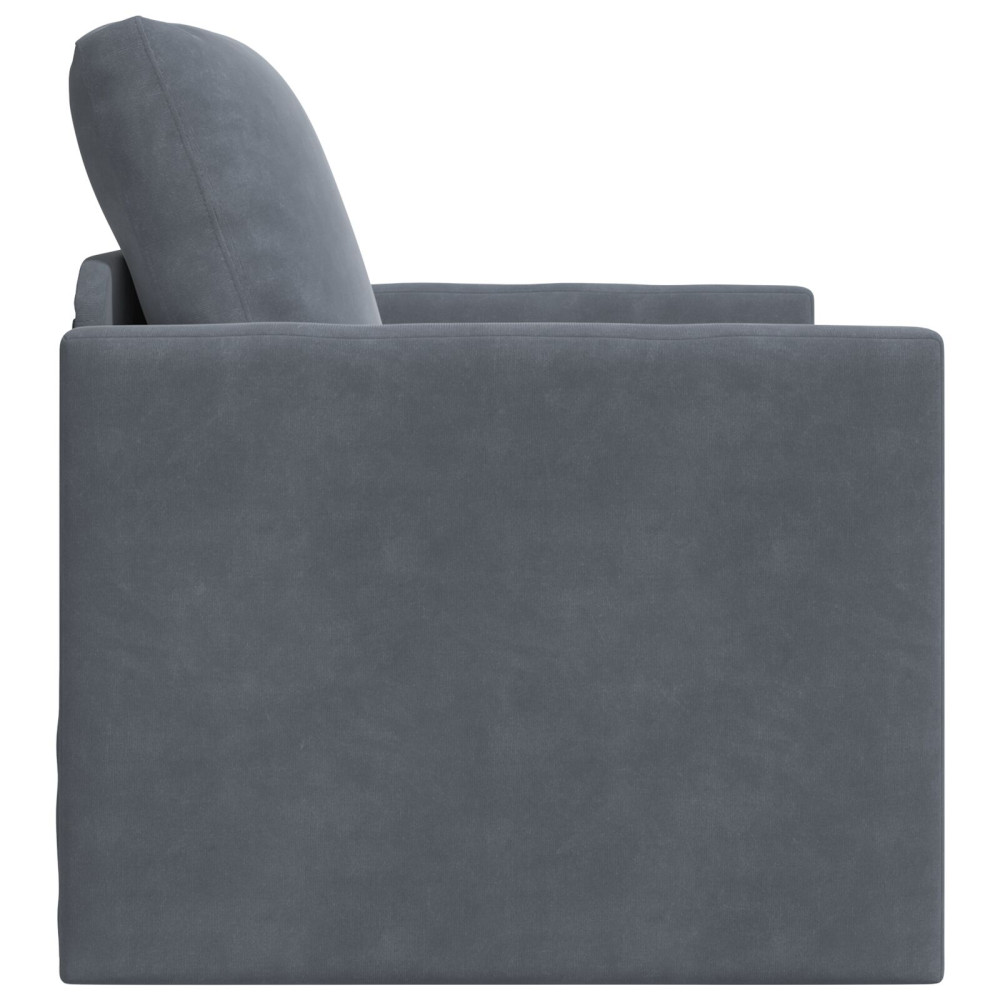 Produktbild för Soffsäng Mörkgrå 74 x 77 x 81 cm Sammet