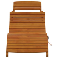 Produktbild för Solsäng 2 pcs Brun 55 x 184 x 64cm Massivt Akaciaträ