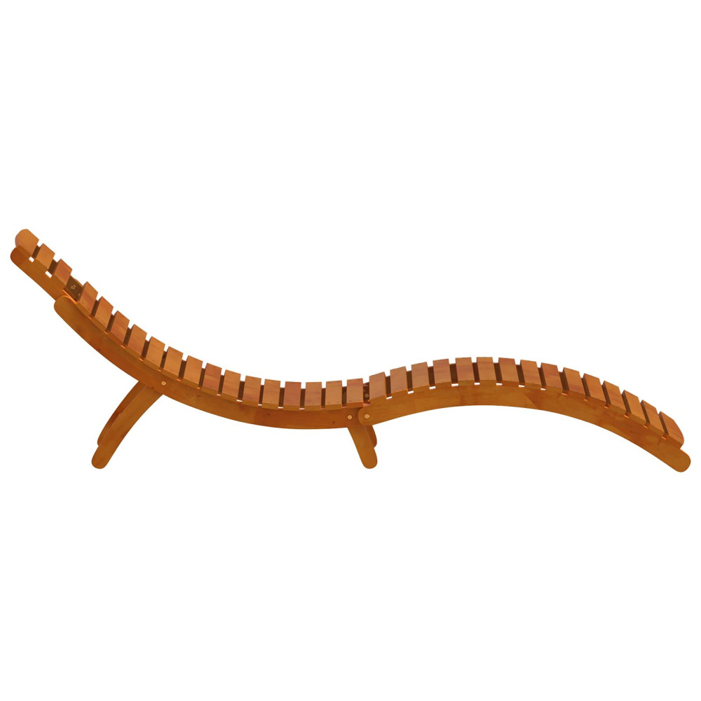Produktbild för Solsäng 2 pcs Brun 55 x 184 x 64cm Massivt Akaciaträ