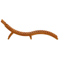 Produktbild för Solsäng 2 pcs Brun 55 x 184 x 64cm Massivt Akaciaträ