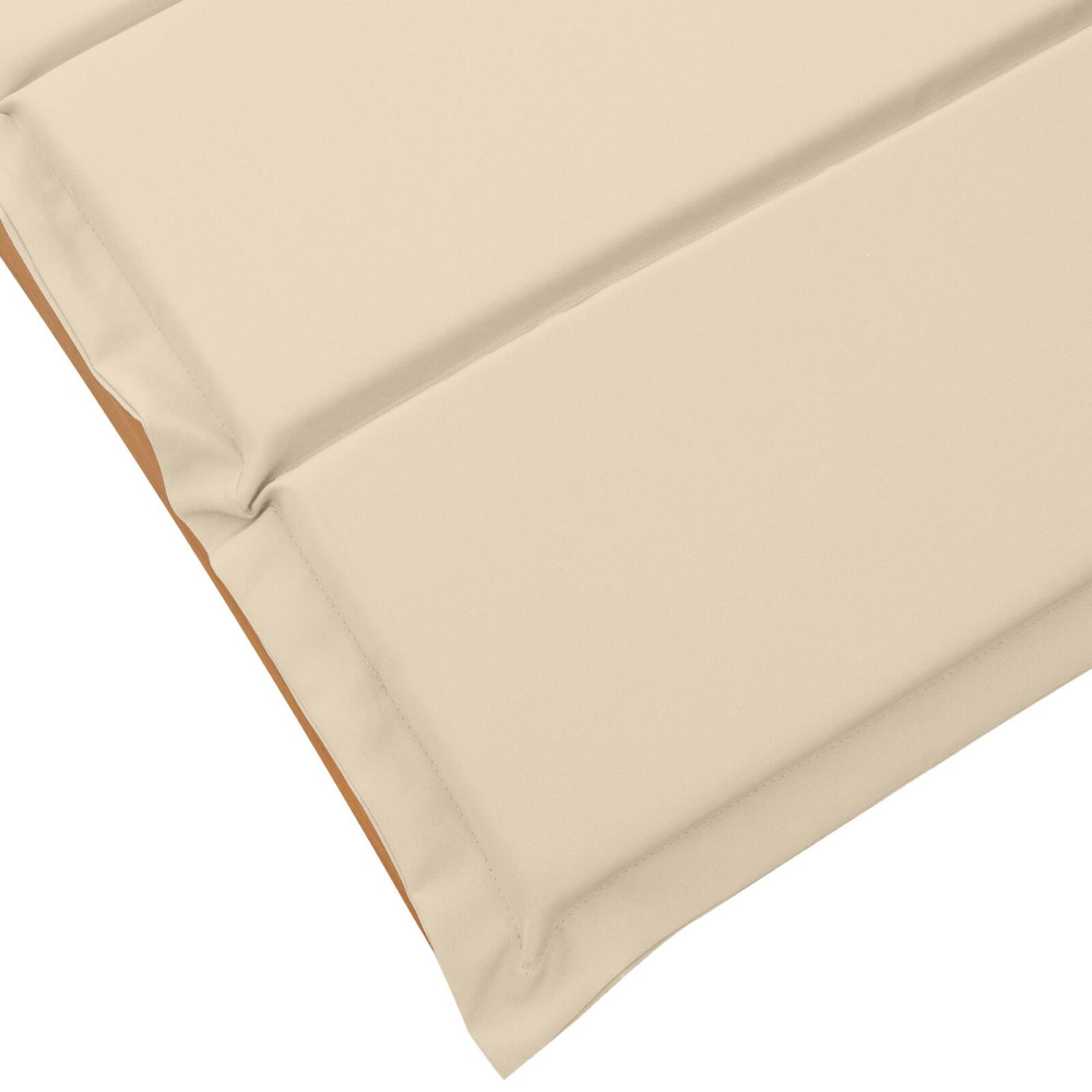 Produktbild för Solsäng med kudde 2 pcs Beige Massivt Akaciaträ
