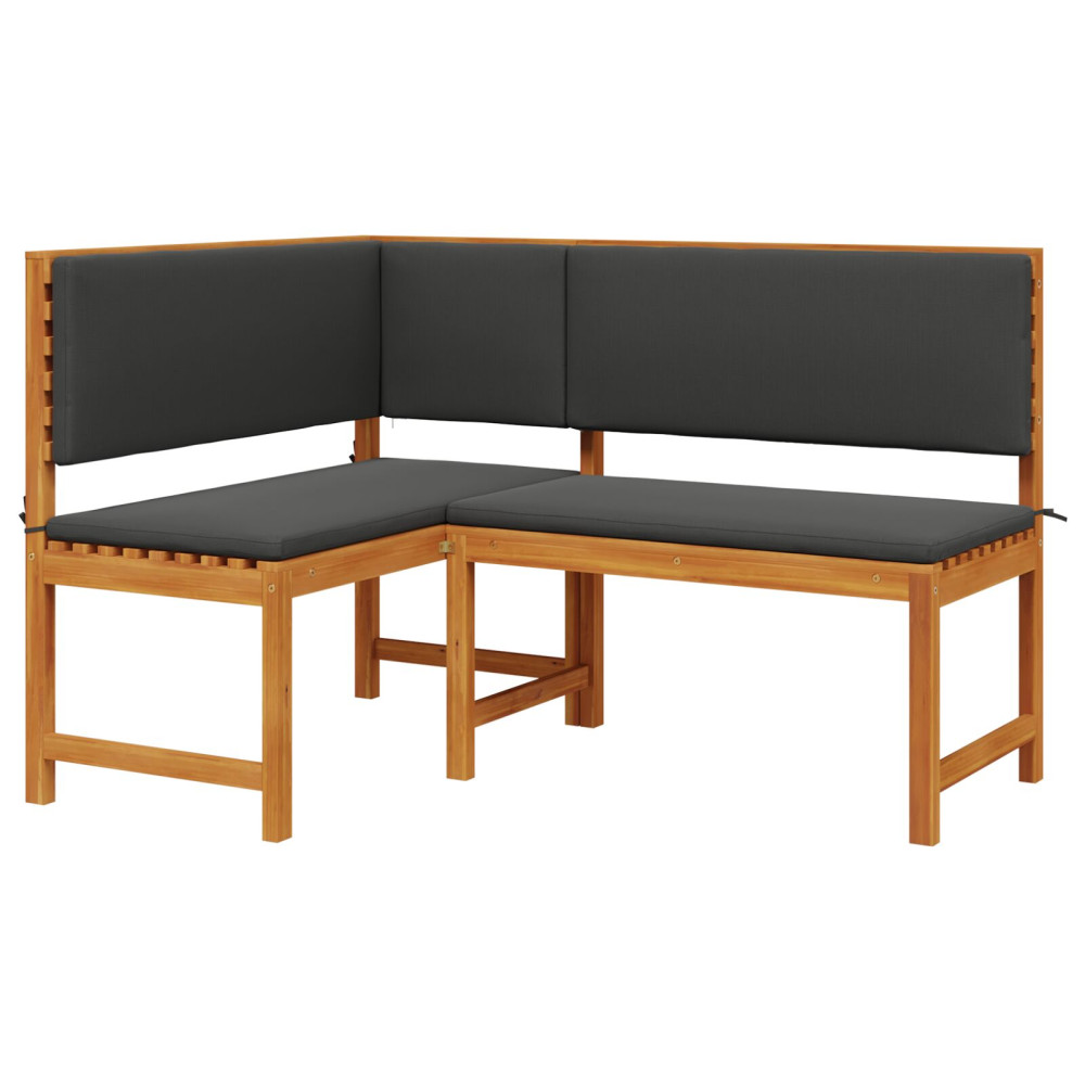 Produktbild för Trädgård Stol med kudde Brun 140 x 100 x 91cm Massivt akaciaträ