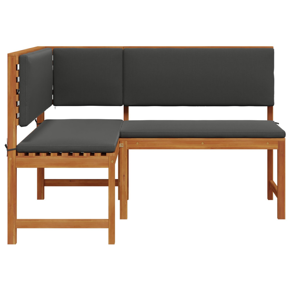 Produktbild för Trädgård Stol med kudde Brun 140 x 100 x 91cm Massivt akaciaträ