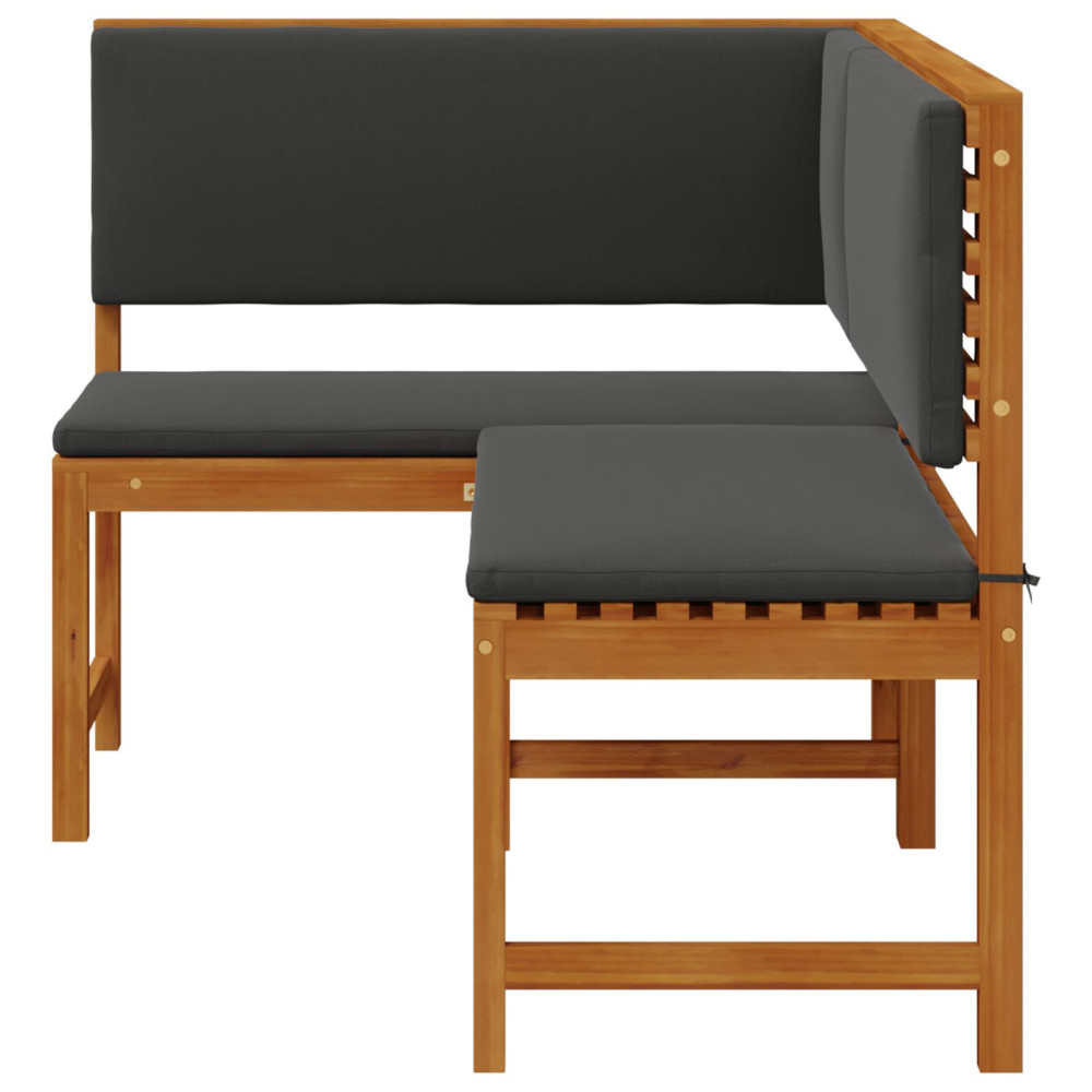 Produktbild för Trädgård Stol med kudde Brun 140 x 100 x 91cm Massivt akaciaträ