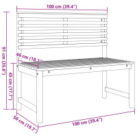 Produktbild för Trädgård Stol Brun 100 x 50 x 91cm Massivt akaciaträ