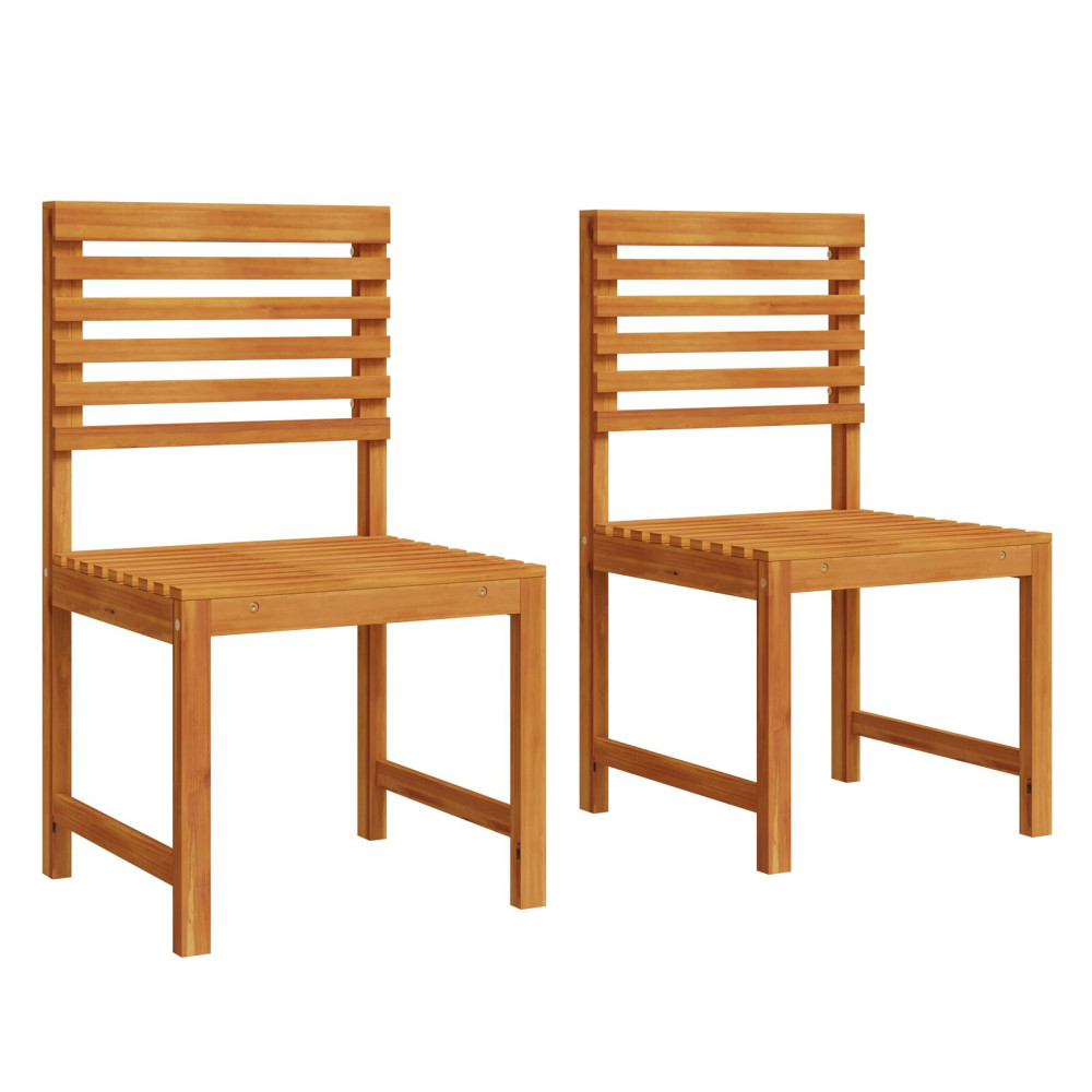 Produktbild för Trädgård Stol 2 pcs Brun 50 x 50 x 91cm Massivt akaciaträ