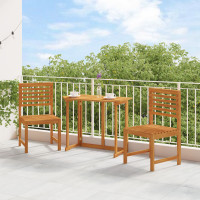 Produktbild för Trädgård Stol 2 pcs Brun 50 x 50 x 91cm Massivt akaciaträ
