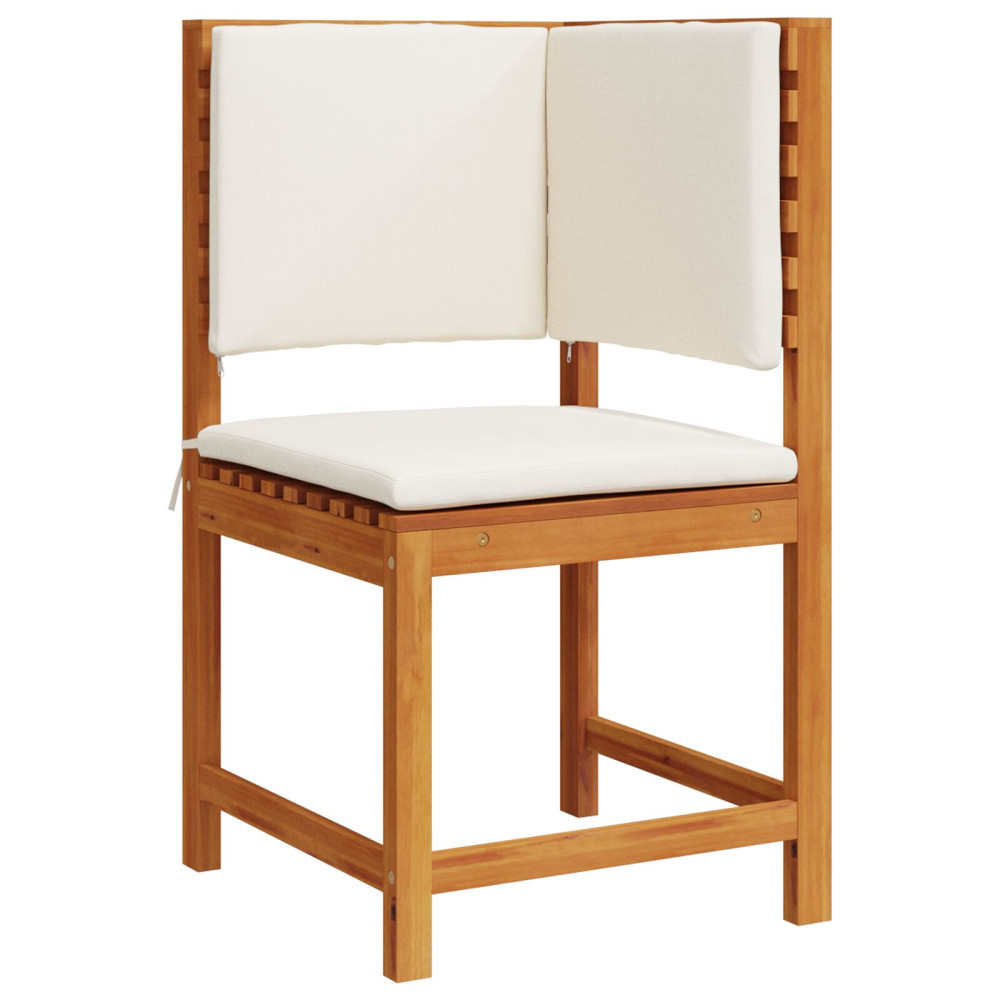 Produktbild för Trädgård Stol med kudde Brun 50 x 50 x 91cm Massivt akaciaträ