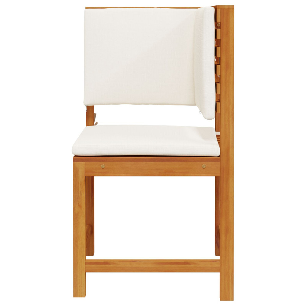 Produktbild för Trädgård Stol med kudde Brun 50 x 50 x 91cm Massivt akaciaträ