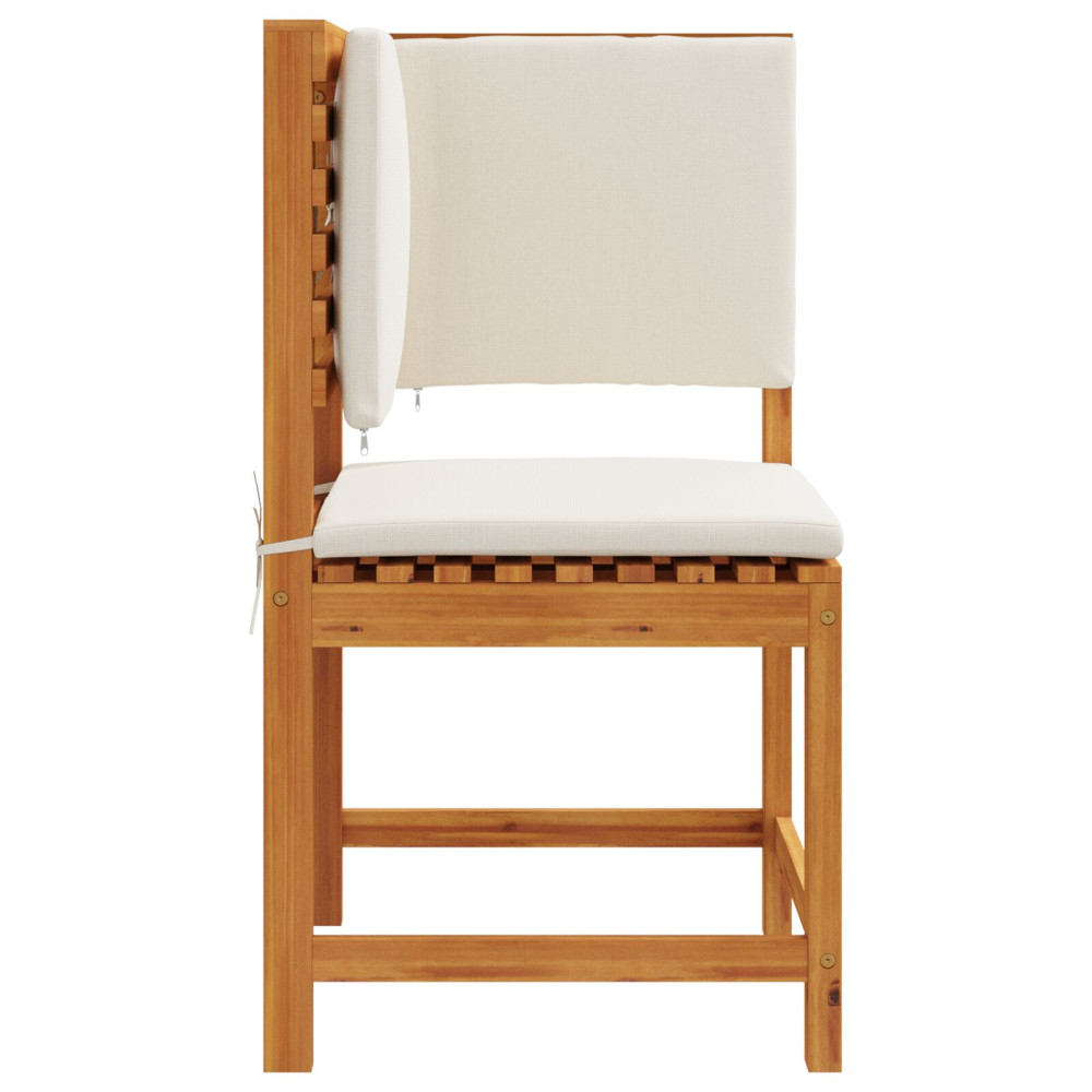 Produktbild för Trädgård Stol med kudde Brun 50 x 50 x 91cm Massivt akaciaträ