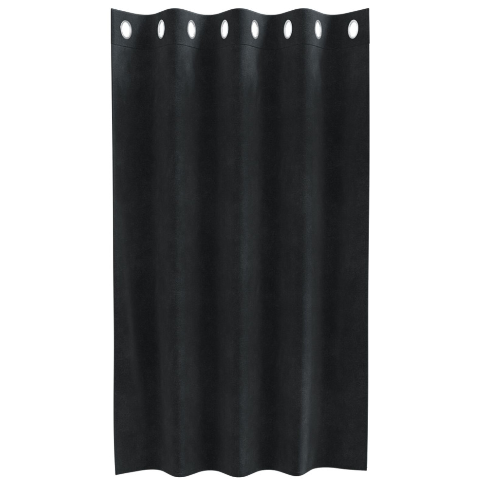 Produktbild för Mörkläggningsgardiner 2 pcs Svart 140 x 140 cm Sammet