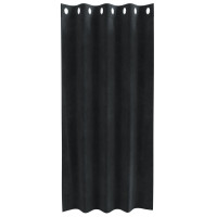 Produktbild för Mörkläggningsgardiner 2 pcs Svart 140 x 175 cm Sammet