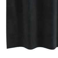 Produktbild för Mörkläggningsgardiner 2 pcs Svart 140 x 175 cm Sammet
