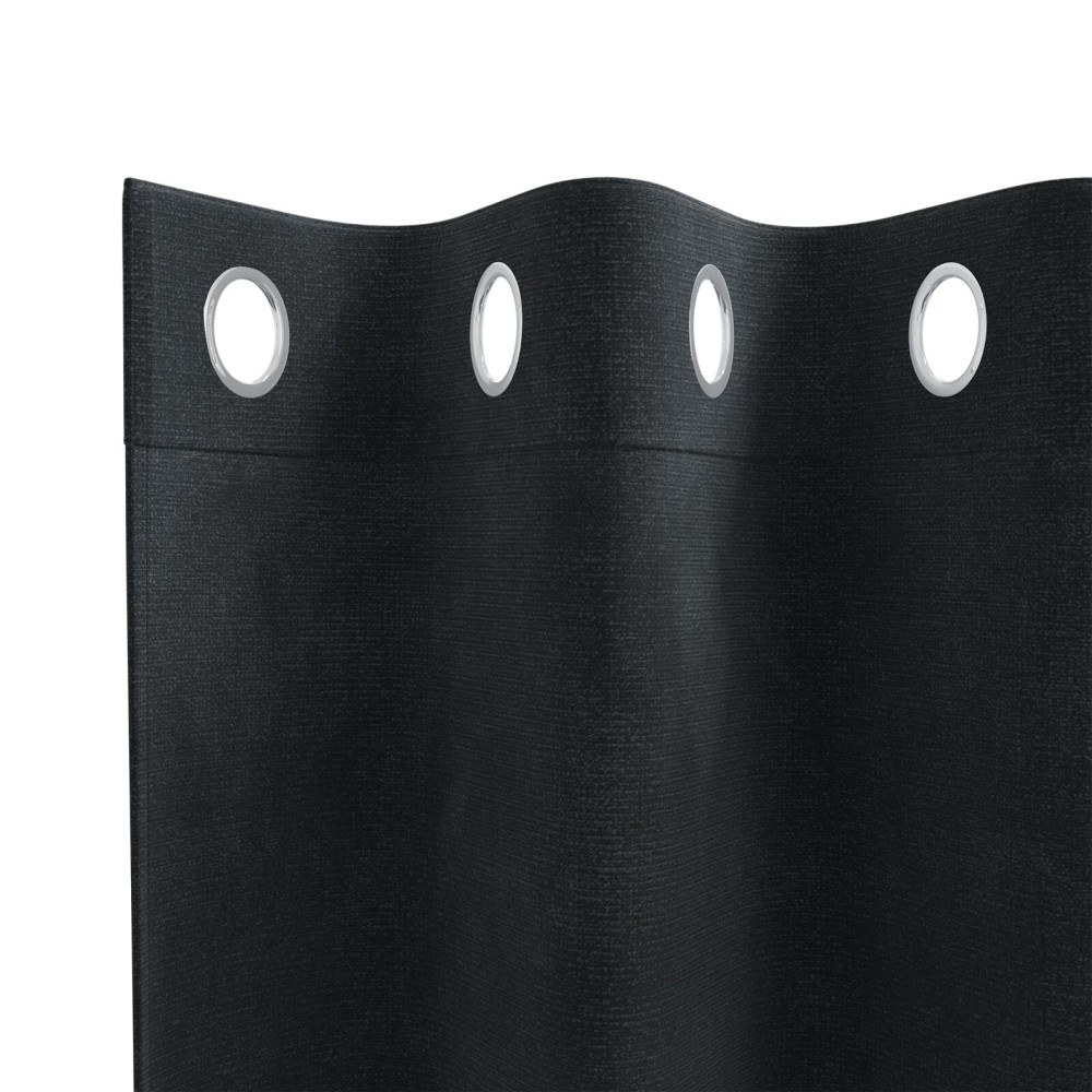 Produktbild för Mörkläggningsgardiner 2 pcs Svart 140 x 245 cm Sammet