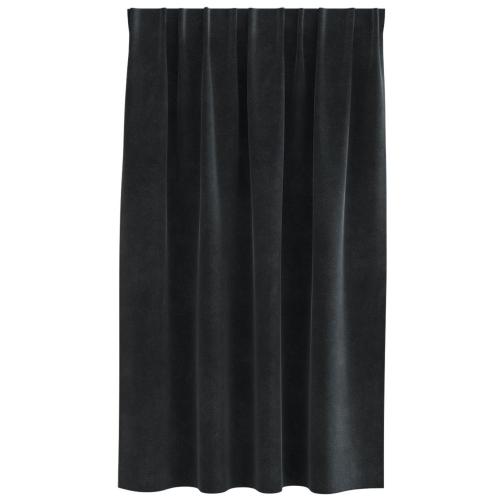 Produktbild för Mörkläggningsgardiner 2 pcs Svart 140 x 140 cm Sammet