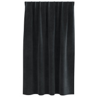 Produktbild för Mörkläggningsgardiner 2 pcs Svart 140 x 140 cm Sammet