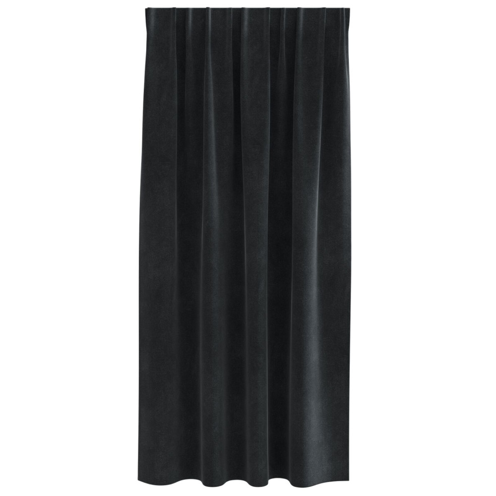 Produktbild för Mörkläggningsgardiner 2 pcs Svart 140 x 175 cm Sammet