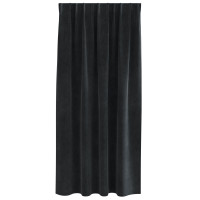 Produktbild för Mörkläggningsgardiner 2 pcs Svart 140 x 175 cm Sammet