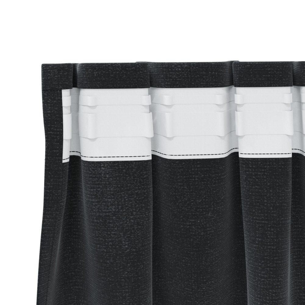 Produktbild för Mörkläggningsgardiner 2 pcs Svart 140 x 175 cm Sammet