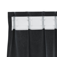 Produktbild för Mörkläggningsgardiner 2 pcs Svart 140 x 260 cm Sammet