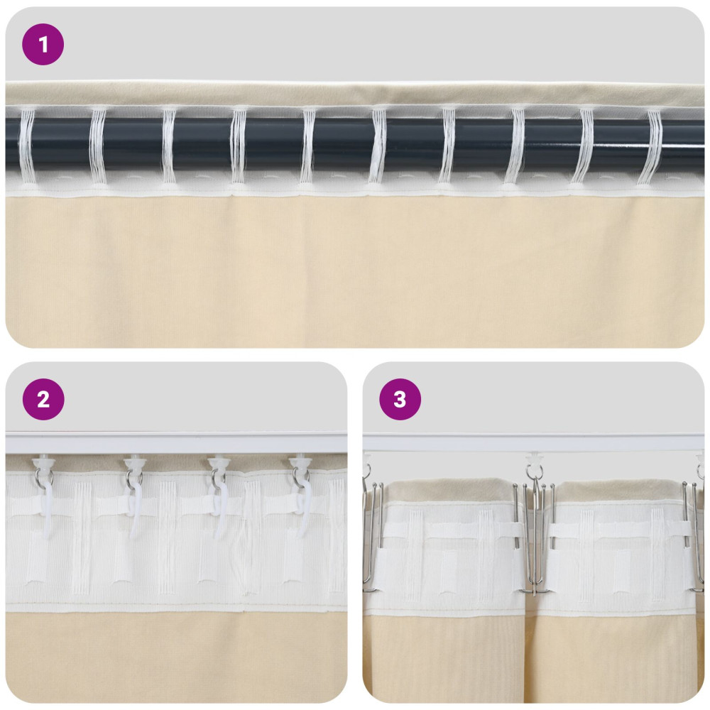 Produktbild för Mörkläggningsgardiner 2 pcs Svart 140 x 260 cm Sammet