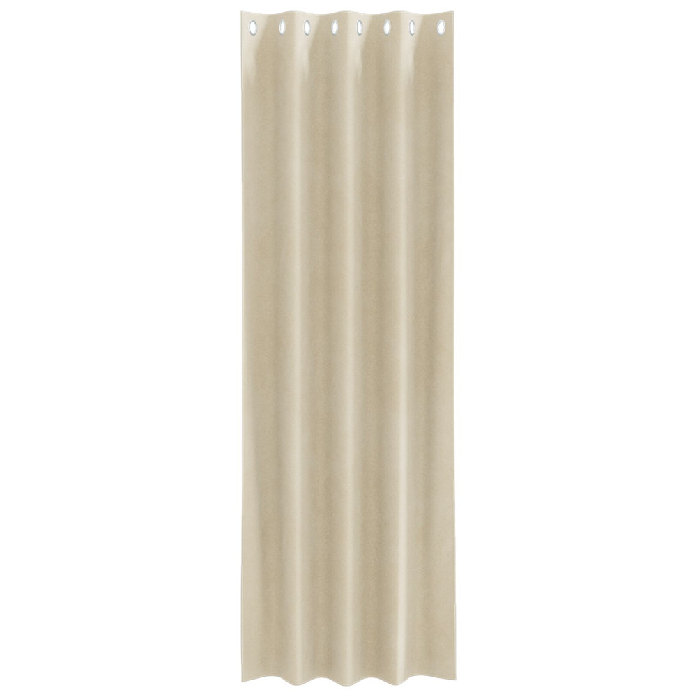 Produktbild för Mörkläggningsgardiner 2 pcs Kräm 140 x 225 cm Sammet
