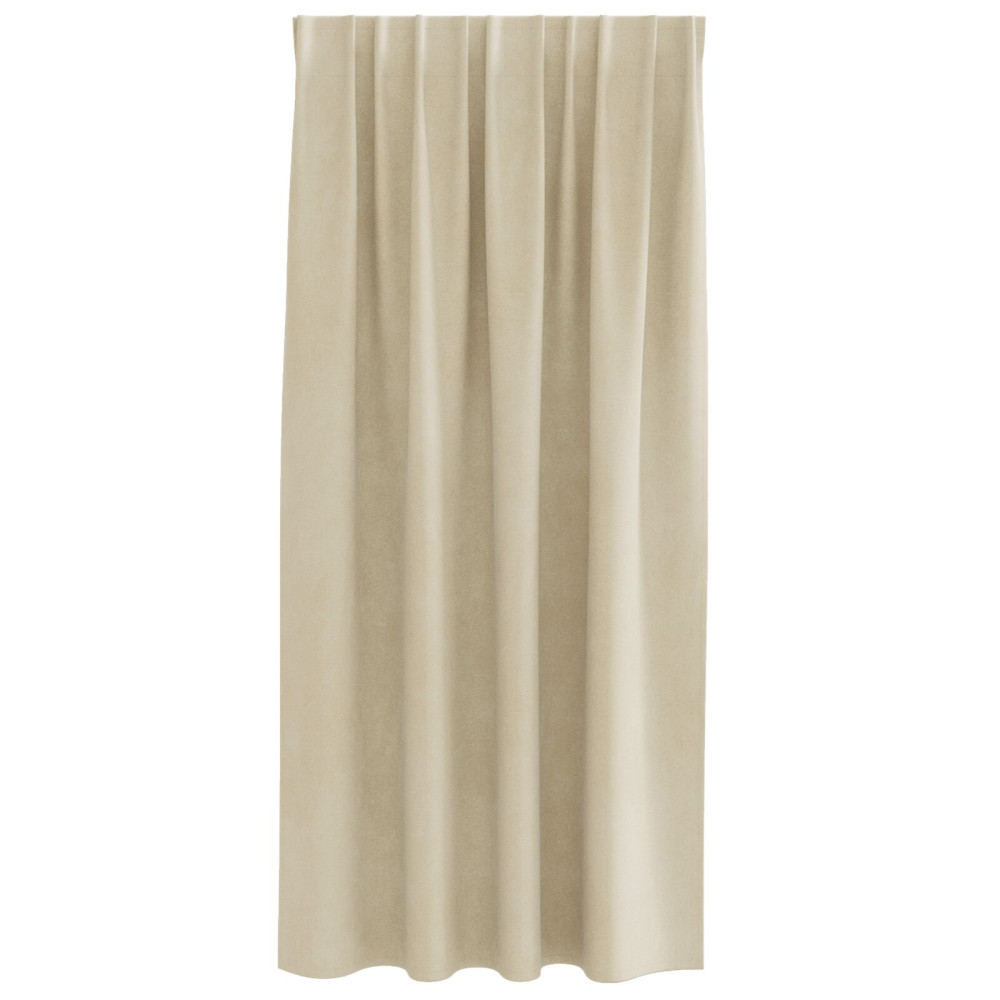 Produktbild för Mörkläggningsgardiner 2 pcs Kräm 140 x 175 cm Sammet