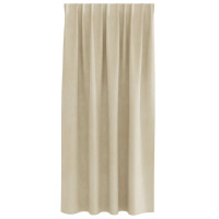 Produktbild för Mörkläggningsgardiner 2 pcs Kräm 140 x 175 cm Sammet