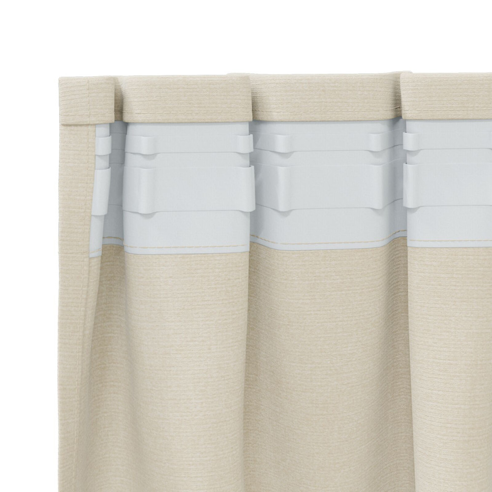 Produktbild för Mörkläggningsgardiner 2 pcs Kräm 140 x 175 cm Sammet