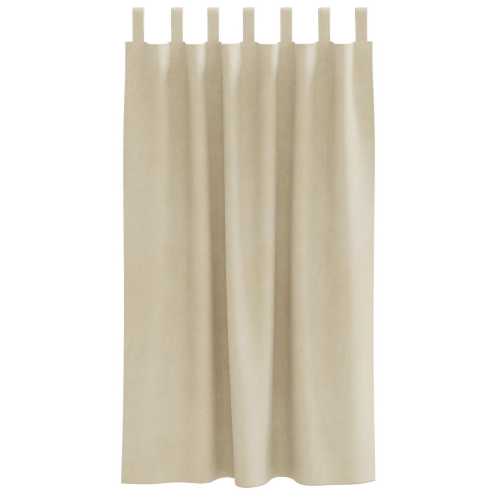 Produktbild för Mörkläggningsgardiner 2 pcs Kräm 140 x 175 cm Sammet