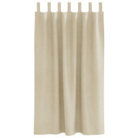 Produktbild för Mörkläggningsgardiner 2 pcs Kräm 140 x 175 cm Sammet