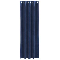 Produktbild för Mörkläggningsgardiner 2 pcs Mörkblå 140 x 225 cm Sammet