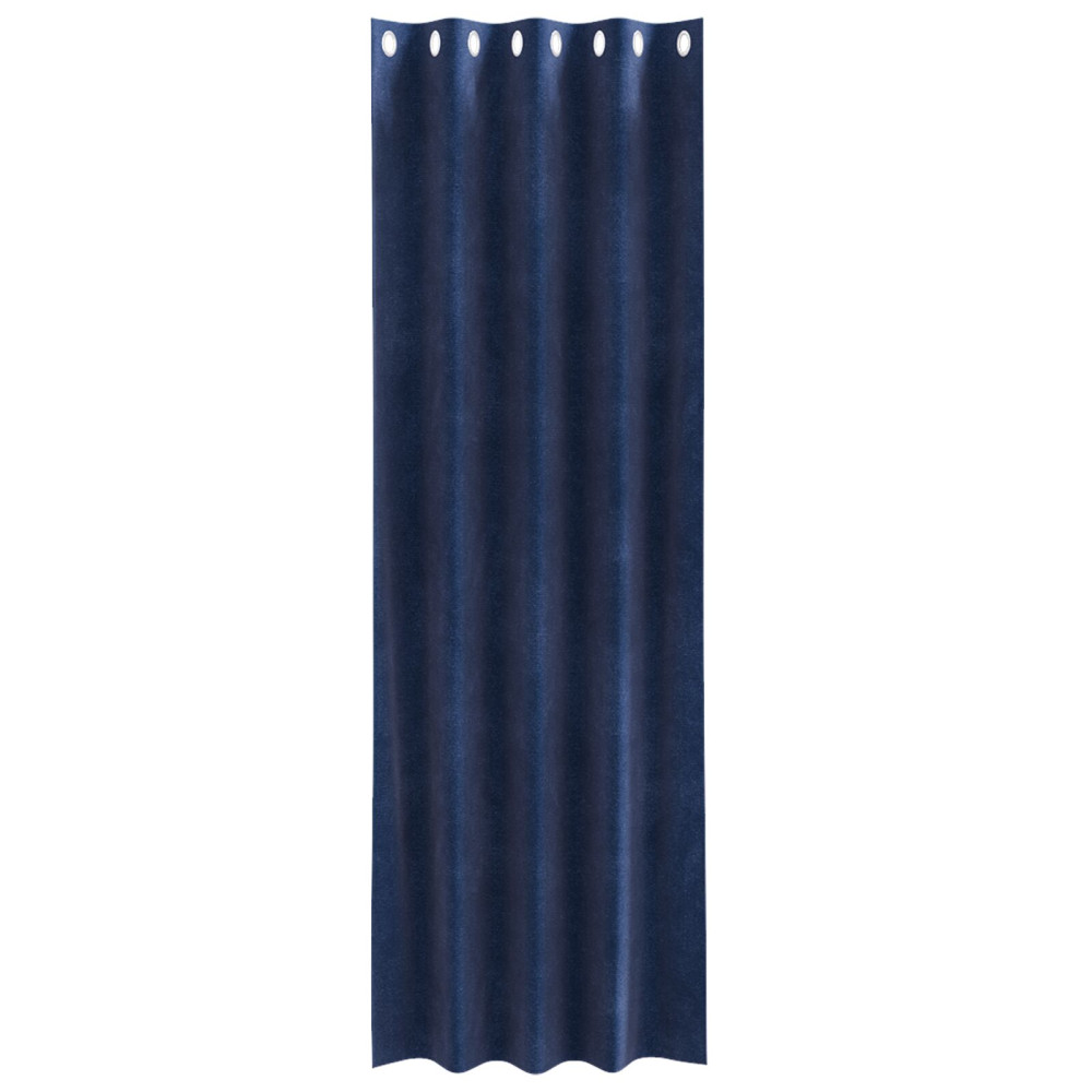 Produktbild för Mörkläggningsgardiner 2 pcs Mörkblå 140 x 260 cm Sammet