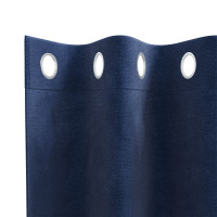 Produktbild för Mörkläggningsgardiner 2 pcs Mörkblå 140 x 260 cm Sammet