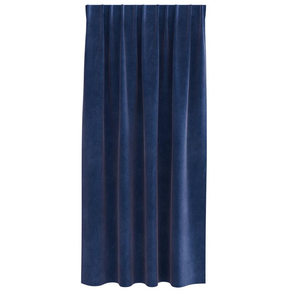 Produktbild för Mörkläggningsgardiner 2 pcs Mörkblå 140 x 175 cm Sammet