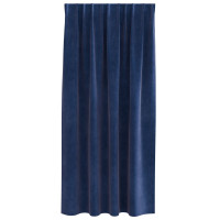 Produktbild för Mörkläggningsgardiner 2 pcs Mörkblå 140 x 175 cm Sammet