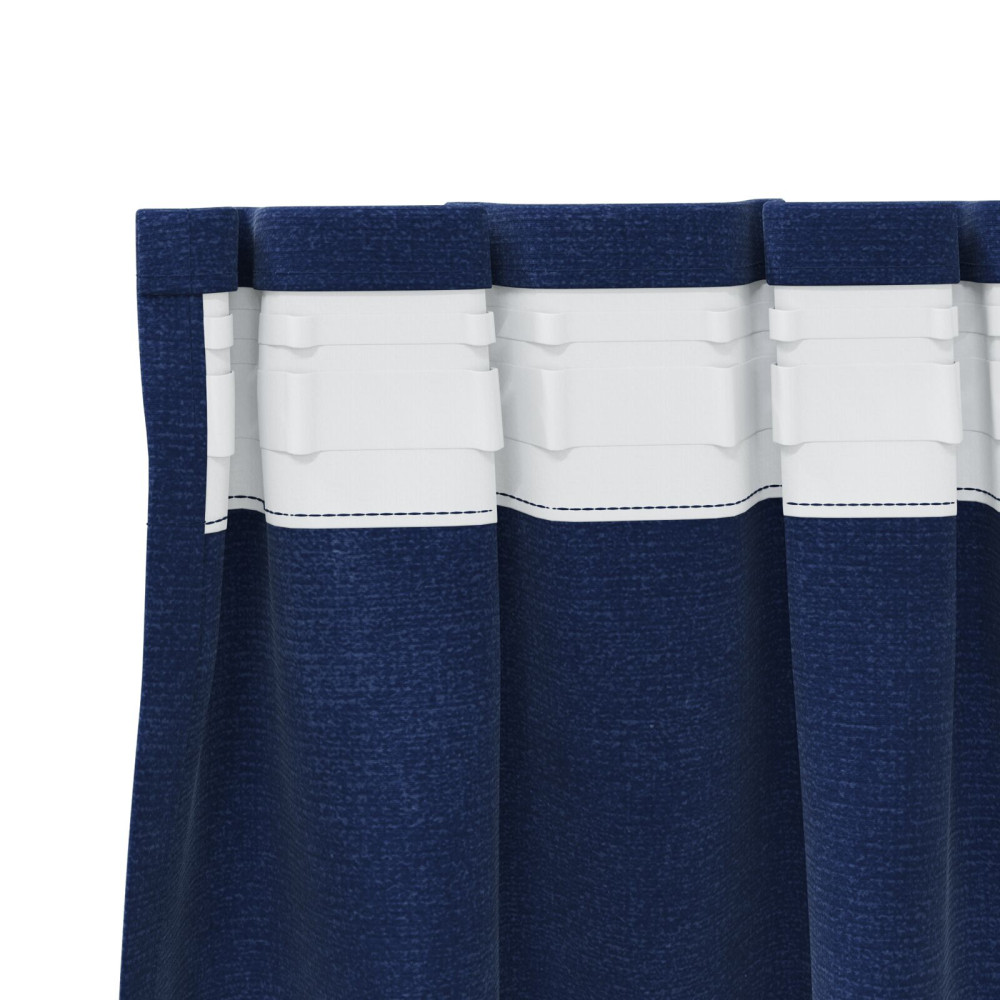 Produktbild för Mörkläggningsgardiner 2 pcs Mörkblå 140 x 260 cm Sammet