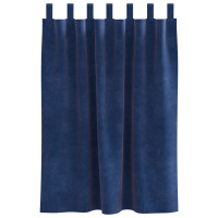 Produktbild för Mörkläggningsgardiner 2 pcs Mörkblå 140 x 140 cm Sammet